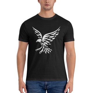 เสื้อยืด ผ้าฝ้าย แบบนิ่ม ลายนกอินทรีย์