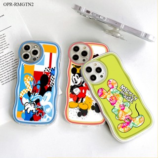 Realme Narzo 50 20 30A 50A 50i Prime GT Neo 3T 2 Pro 5G เคสเรียวมี สำหรับ Case Smiling Mouse Wavy Bracket เคส เคสโทรศัพท์ เคสมือถือ Full Cover Soft Phone Cases Casing