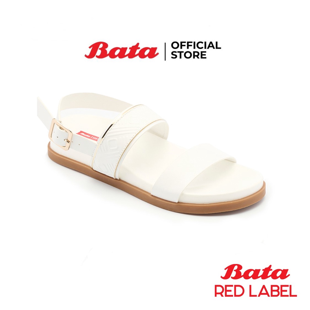 Bata บาจา รองเท้าแตะแฟชั่นส้นแบนรัดส้น แบบสวม ใส่ง่าย ดีไซน์เก๋ กระชับเท้า สำหรับผู้หญิง สีขาว รหัส 5601324 สีชมพู รหัส 5605324