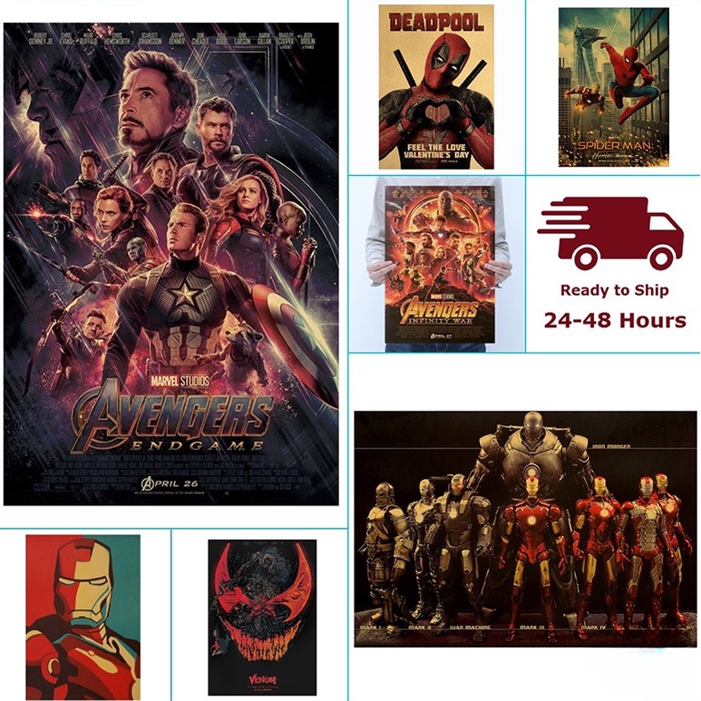 โปสเตอร์วอลเปเปอร์ภาพยนตร์ Marvel Detective ขนาด 50.5x35 ซม. สไตล์เรโทร