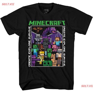 VYF  เสื้อยืดแฟชั่น NEW Cartoon COD การ์ตูน มายคราฟ Minecraft Dream Team Big Boys Youth T-Shirt Licensed เสื้อยืดพิมพ์ลา