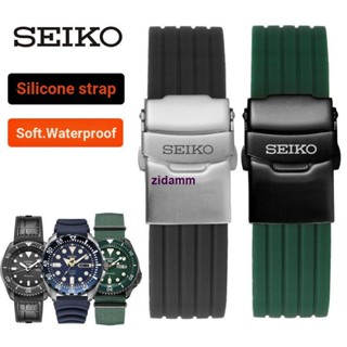 แฟลชซื้อ Seiko No. 5 Seiko สายนาฬิกาข้อมือยางซิลิโคน กันน้ํา 20 มม. 22 มม. 0707 5 ชิ้น