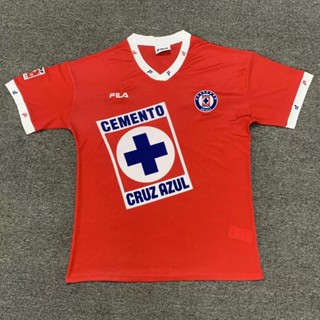 เสื้อกีฬาแขนสั้น ลายทีมชาติฟุตบอล AAA 96 Blue Cross ทีมเยือน ทีมเยือน สีแดง สีฟ้า แห้งเร็ว สําหรับผู้ชาย ไซซ์ S - XXL