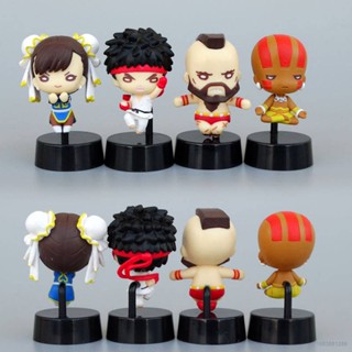 Ns3 โมเดลตุ๊กตาฟิกเกอร์ Street Fighter RYU CHUN LI ZANGIEF DHAISIM ของเล่น ของขวัญ สําหรับเด็ก ตกแต่งรถยนต์ 4 ชิ้น