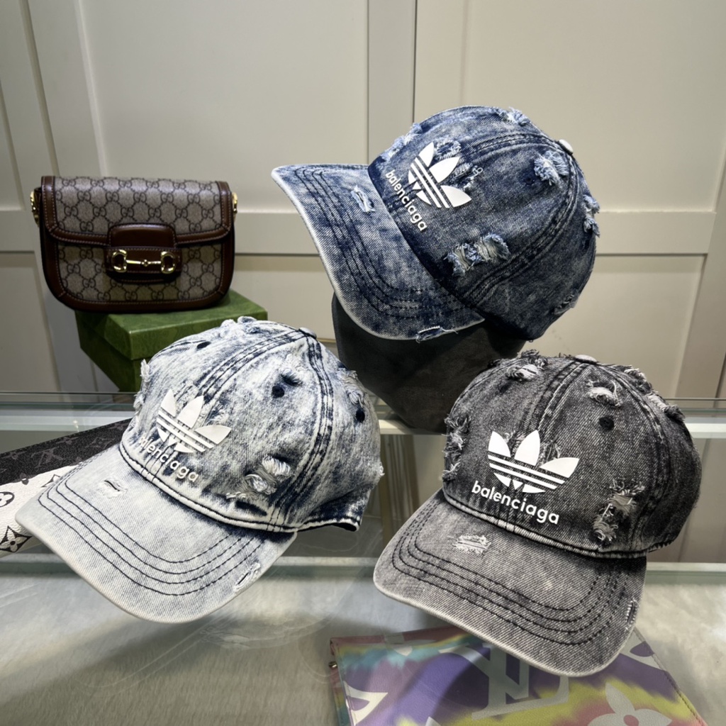 ADIDAS หมวกเบสบอล ผ้าฝ้าย แบบนิ่ม ปักลาย ป้องกันแดด แฟชั่นฤดูใบไม้ผลิ และฤดูร้อน สําหรับผู้ชาย และผู้หญิง