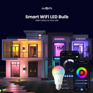 หลอดไฟ IWACHI หลอดไฟอัจฉริยะ Smart WIFI LED Light 9W เลือกโทนสี ปรับความสว่าง ตั้งเวลาได้ ควบคุมผ่าน APP