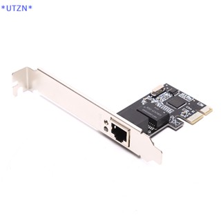 Utzn&gt; อะแดปเตอร์การ์ดเครือข่ายอีเธอร์เน็ต PCI Express PCI-E 10 100 1000Mbps LAN