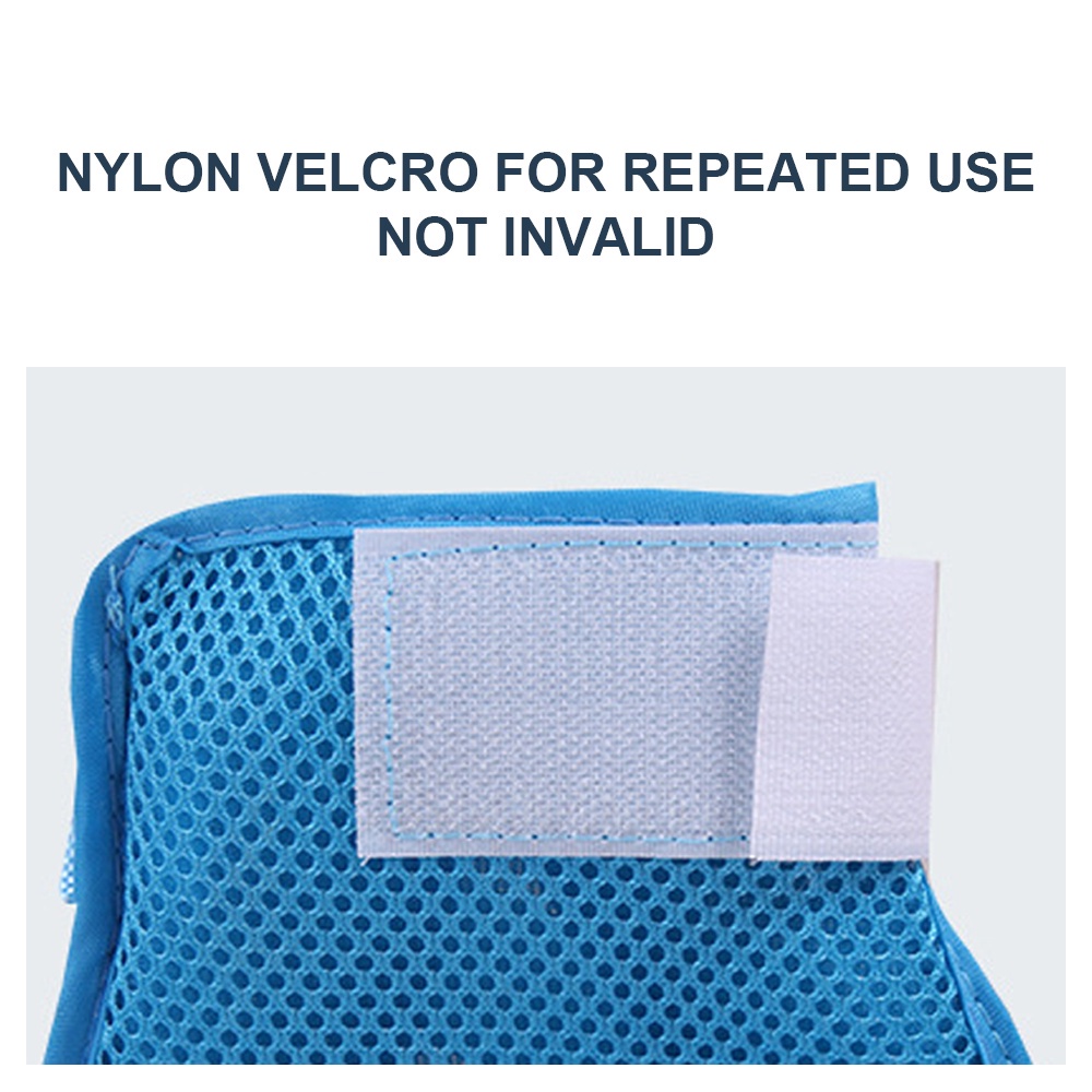 ถุงมือระบายอากาศแบบพลิกกลับได้ ป้องกันการดึง ป้องกันการขีดข่วน ถุงมือผู้ป่วยติดเตียงพร้อมสายรัดเตียง 150 ซม. ในตั - รูปที่ 5