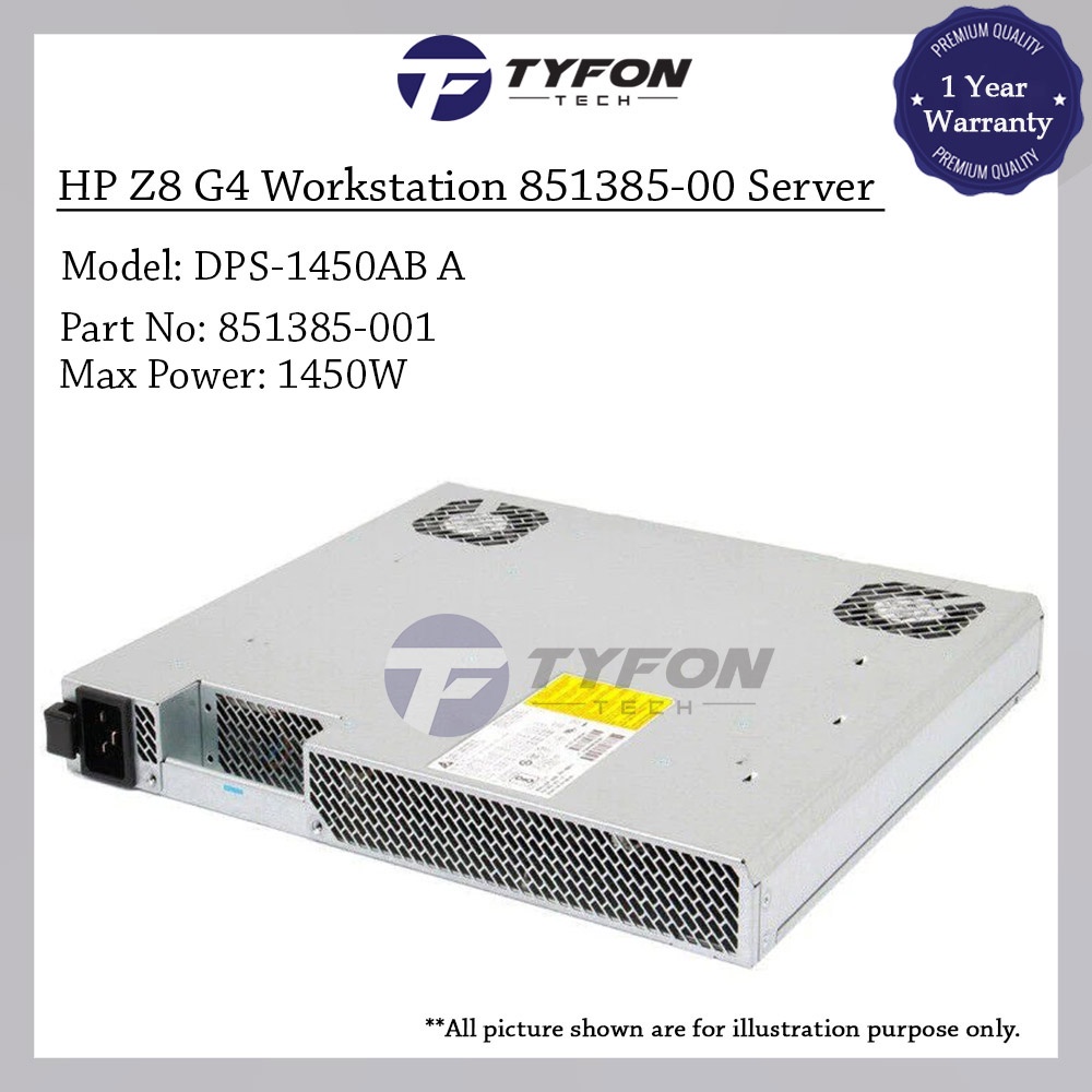 HP Z8 G4 Workstation พาวเวอร์ซัพพลาย PSU 1450W 851385-001 851385003 DPS-1450AB A (Refurbished)