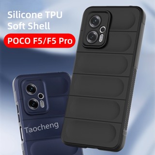 เคสโทรศัพท์มือถือ ซิลิโคนนิ่ม TPU สีพื้น แฟชั่น สําหรับ Xiaomi POCO F5 Pro F4 GT POCOF5Pro POCOF4GT 5G 2022 2023