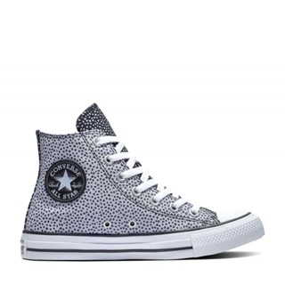 Converse รองเท้าผ้าใบ Sneakers CTAS MINI LEOPARD PRINT HI BLACK/WHITE ผู้หญิง สีดำ / ขาว - 572052CH1BKWT