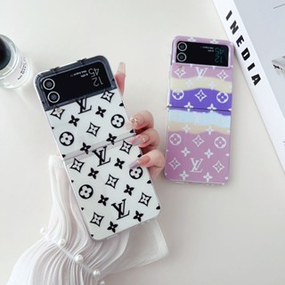 เคสโทรศัพท์มือถือแบบใส ฝาพับ ลายแบรนด์แฟชั่น สําหรับ Samsung Galaxy Z Flip 1 2 3 4 P50 Pocket S Find N2 Flip X