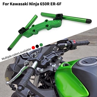 Ljbkoall อะแดปเตอร์แฮนด์บาร์ พร้อมแคลมป์หนีบ สําหรับ Kawasaki Ninja 650R 2006-2016 ER6F ER-6F Moto