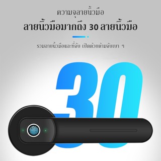 ล็อคแน่นมาก 🔥 ลูกบิดประตู กลอนประตูดิจิตอล ที่ล็อกประตู Digital Door Lock ล็อคลายนิ้วมือ กุญแจล็อคประตู รับประกัน3ปี