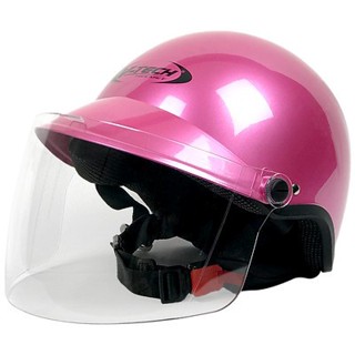 หมวกกันน็อค หมวกกันน็อคครึ่งใบ V-TECH Helmet รุ่น LADY 19 มีขอบยาง แถมฟรี ชิลบังลมนิรภัย PC (สำหรับผู้ใหญ่)