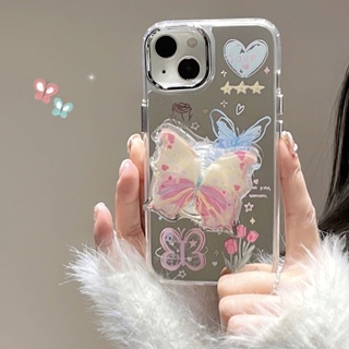 Mirror Phone Case For Iphone 14plus 13Promax Iphone11/12pro Bracket Xsmax/Xr/X