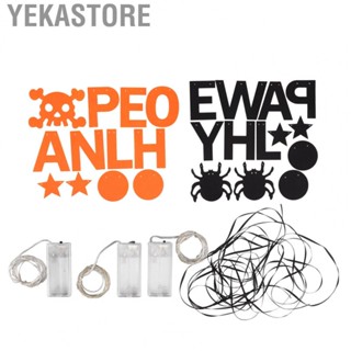 Yekastore Halloween Decoration Kit Lettering Spider Pattern DIY Happy Halloween HG