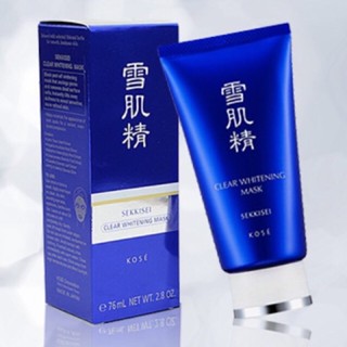 KOSE Sekkisei Clear Whitening Mask 76ml. มาส์กดำเพื่อความกระจ่างใส กระชับรูขุมขน