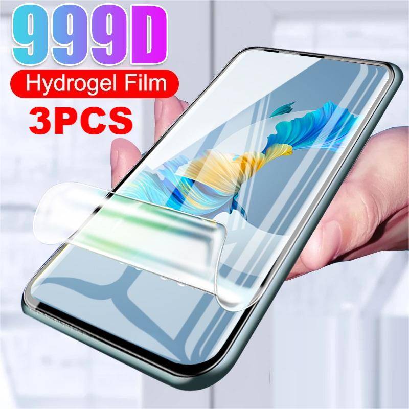 3PCS Clear Hydrogel ฟิล์มสําหรับ Huawei Y9 Y7 Y6 Y5 Prime Pro Anti blue light Screen Protector สําหร
