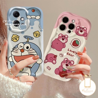 เคสโทรศัพท์มือถือ ขอบโค้ง ลายการ์ตูนโดราเอมอน สตรอเบอร์รี่ หมี 3D สําหรับ Redmi Note 10 11 11s 10s 10Pro 10 Pro Max Plus Redmi 10C 9T 9C 10 9A 9 A1 10A 9C NFC A2 POCO M3