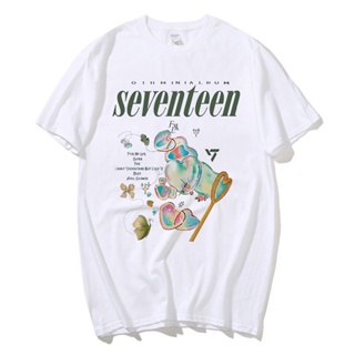 เสื้อยืดแขนสั้นลําลอง คอกลม ผ้าฝ้าย พิมพ์ลาย Kpop Seventeen The8 สําหรับผู้ชาย และผู้หญิง