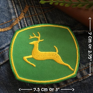 โลโก้ Johndeere ตัวรีดติดเสื้อ อาร์มรีด อาร์มปัก ตกแต่งเสื้อผ้า หมวก กระเป๋า แจ๊คเก็ตยีนส์ Hipster Embroidered Iron o...