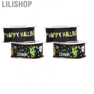 Lilishop Halloween Decorative Ribbon  Halloween Ribbon Cartoon Pattern Machine Washable 10 Yards 4 Pcs  for Party Decoration