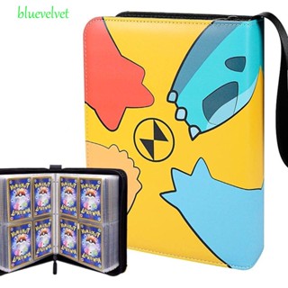 BLUEVELVET Pokemon Cards Album Kid Folder List 400pcs Models Pokémon Card Album Pokemon Map Binder 4 Pocket List Toys Collection Holder Pikachu Collection Cards Holder Album