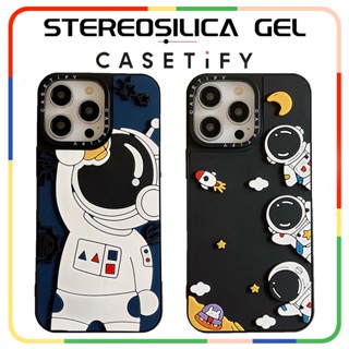 Casetify เคสโทรศัพท์ ซิลิโคนนิ่ม กันกระแทก ลายจรวดนักบินอวกาศ สําหรับ IPhone14 13 12 11 Pro MAX XR X XS MAX
