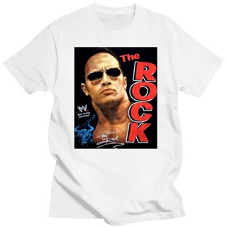 เสื้อยืดแขนสั้น พิมพ์ลาย The Rock Wwf Bootleg 2000S สไตล์วินเทจ สําหรับผู้ชาย