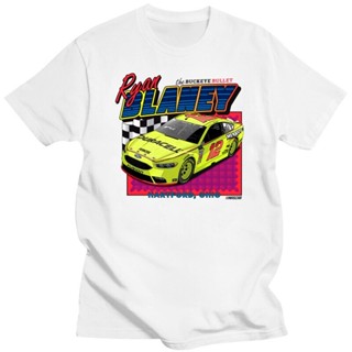 เสื้อยืดแขนสั้น พิมพ์ลายรถแข่ง Rt006 Ryan Blaney สไตล์วินเทจ สําหรับผู้ชาย