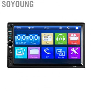 Soyoung 7in High Definition Car Stereo  Touch Screen Multimedia Hands Free Call for Auto