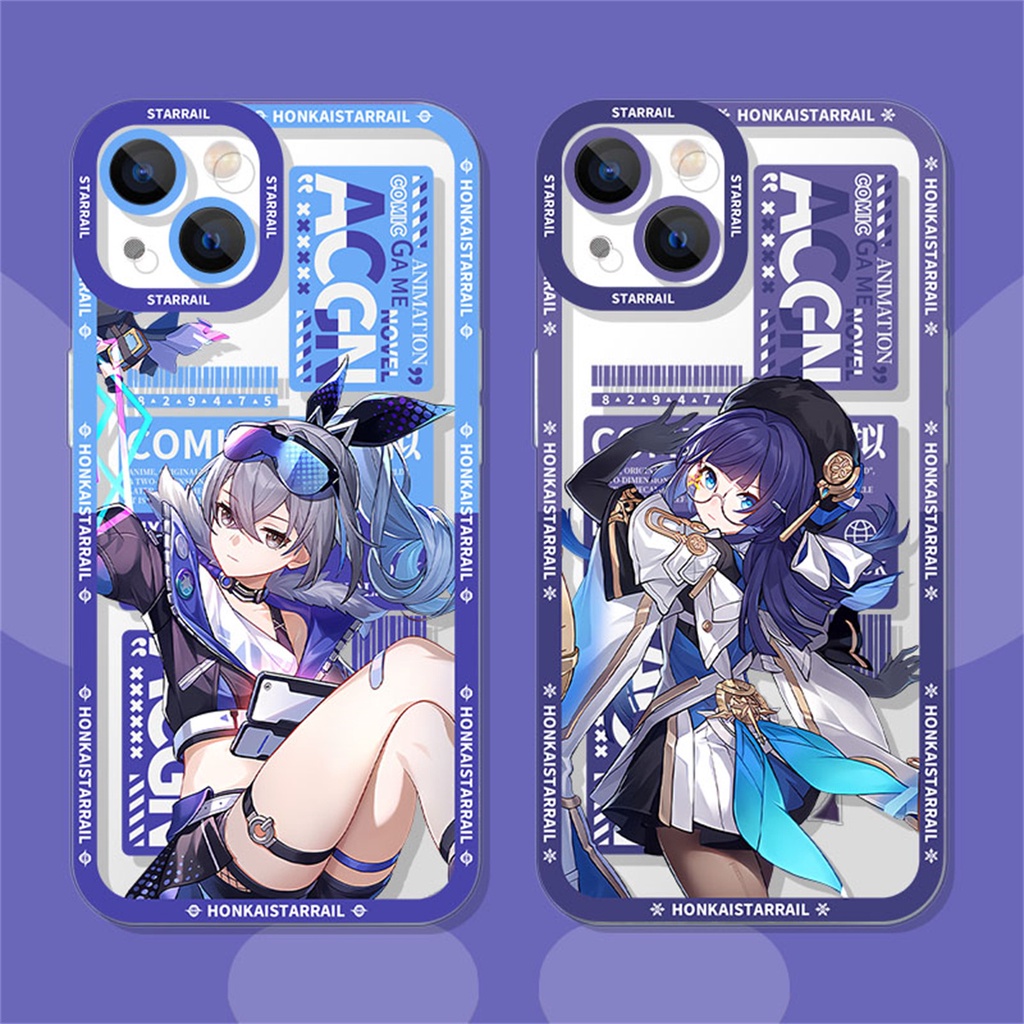 เคสโทรศัพท์มือถือ ซิลิโคนนุ่ม ใส กันกระแทก กันรอยกล้อง ลาย Honkai Star Rail Blade Jing Yuan น่ารัก ส