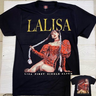 เสื้อยืดแขนสั้น พิมพ์ลาย La Lisa สีดํา