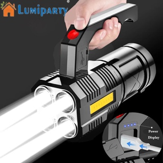 Lumiparty ไฟฉายฉุกเฉิน Led อเนกประสงค์ แบบพกพา ชาร์จไฟได้ แข็งแรง