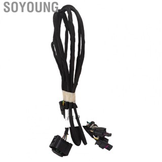 Soyoung Auto PDC Wiring Harness  Set  Rear Bumper PDC Wiring Harness  Kit Durable Perfect Match Stable Black Exquisite Workmanship  for Car