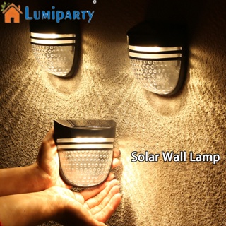 Lumiparty โคมไฟติดผนัง Led พลังงานแสงอาทิตย์ กันน้ํา สําหรับตกแต่งสวน รั้ว บันได ทางเดิน สวนหลังบ้าน