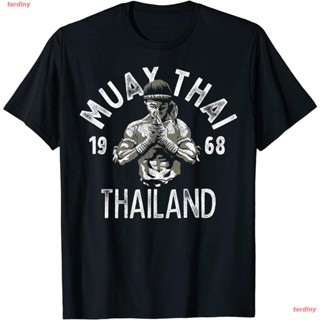 เสื้อยืดผู้ชายและผู้หญิง Muay Thai Thailand Vintage Tiger Fighter Training Gift T-Shirt Mens Womens T-shirtsS-5XL