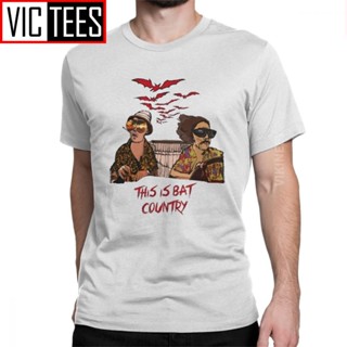 เสื้อยืด ผ้าฝ้าย พิมพ์ลายค้างคาว Country Fear And Loathing In Las Vegas ขนาดใหญ่ สําหรับผู้ชาย