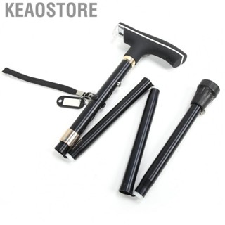 Keaostore 15 Gears Adjustment Elderly Folding Waking Cane Hand Walking Standing Stick Wi