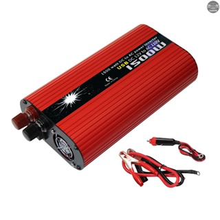 พร้อมส่ง อินเวอร์เตอร์พลังงานแสงอาทิตย์ พอร์ต USB คู่ 1500W DC 12V เป็น 100V-120V AC สําหรับรถยนต์ RV