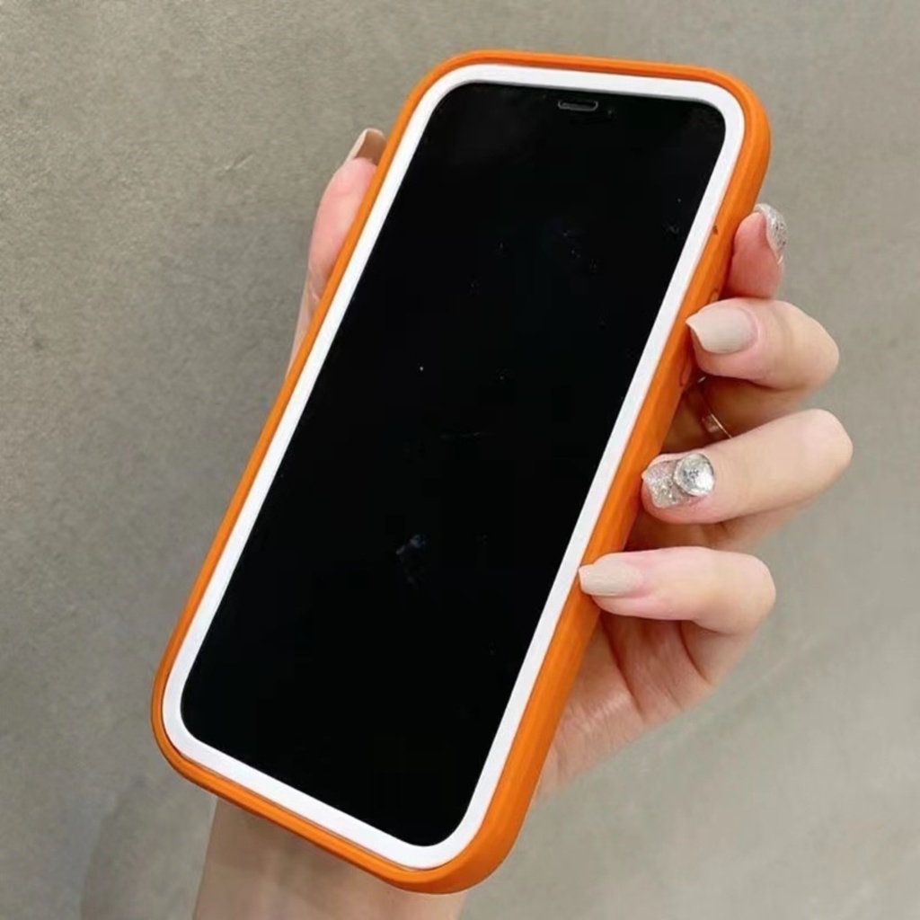 เคสไอโฟน11 เคสโทรศัพท์ไอโฟน เคสประกบสีพื้นมาใหม่ ip 11 12 13 14 Pro Max 6 7 8 Plus X XS Max SE 2020