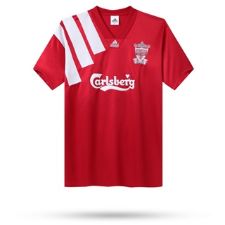 เสื้อกีฬาแขนสั้น ลายทีมชาติฟุตบอล Liverpool 1992 ไซซ์ S-XXL ชุดเหย้า สําหรับผู้ชาย AAA