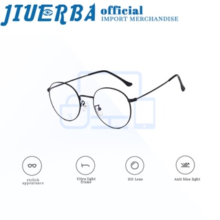 JIUERBA  แฟชั่นเกาหลี นําเข้า ป้องกันแสงสีฟ้า สายตาสั้น แว่นตาคลาสสิก ทรงกลม โฟโตโครมิก เปลี่ยนสี Pro ป้องกันรังสี เปลี่ยนเลนส์คอมพิวเตอร์ แว่นตา สําหรับผู้ชาย และผู้หญิง