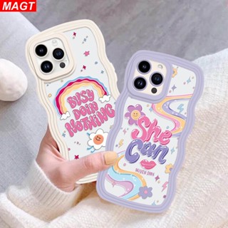 เคสโทรศัพท์มือถือแบบนิ่ม ลายข้อความ NFC สีรุ้ง สําหรับ Redmi Note 12 Redmi A1 A2 10C 10A 9C 9T Note 11S 10 5G 10S 9S 8 Pro Xiaomi Poco M5S M3 X3 Pro