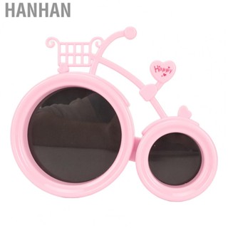 Hanhan Pink Frame  Cute Bicycle Shaped Beautiful Baby Photo Frame Black Velvet Back  for Bedroom for Kids