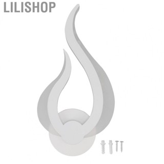 Lilishop Wall Light Flame Shaped Simple Design Acrylic Aluminum Alloy Wall Sconce US