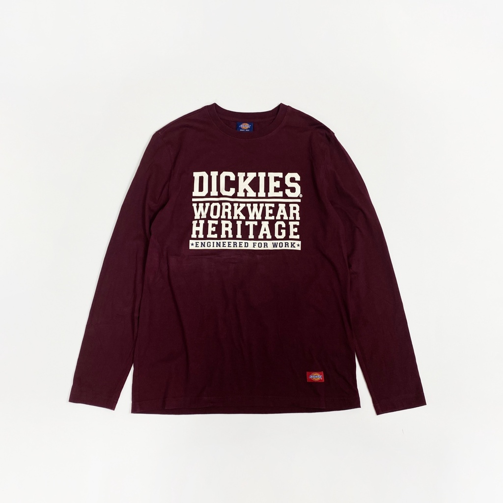 Dickies ( red wine ) เสื้อยืดแขนยาว ผู้ชาย