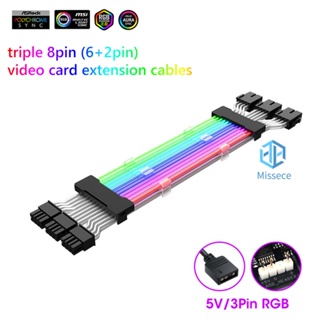 ใหม่ สายเคเบิลต่อขยาย 5V 3Pin ATX 24pin 24 ซม. ARGB อุปกรณ์เสริมคอมพิวเตอร์ [Missece.th]