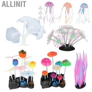 Allinit 8Pcs Mixed Artificial Coral  Fish Tank Decor Landscape Supply